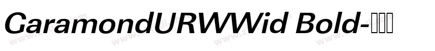 GaramondURWWid Bold字体转换